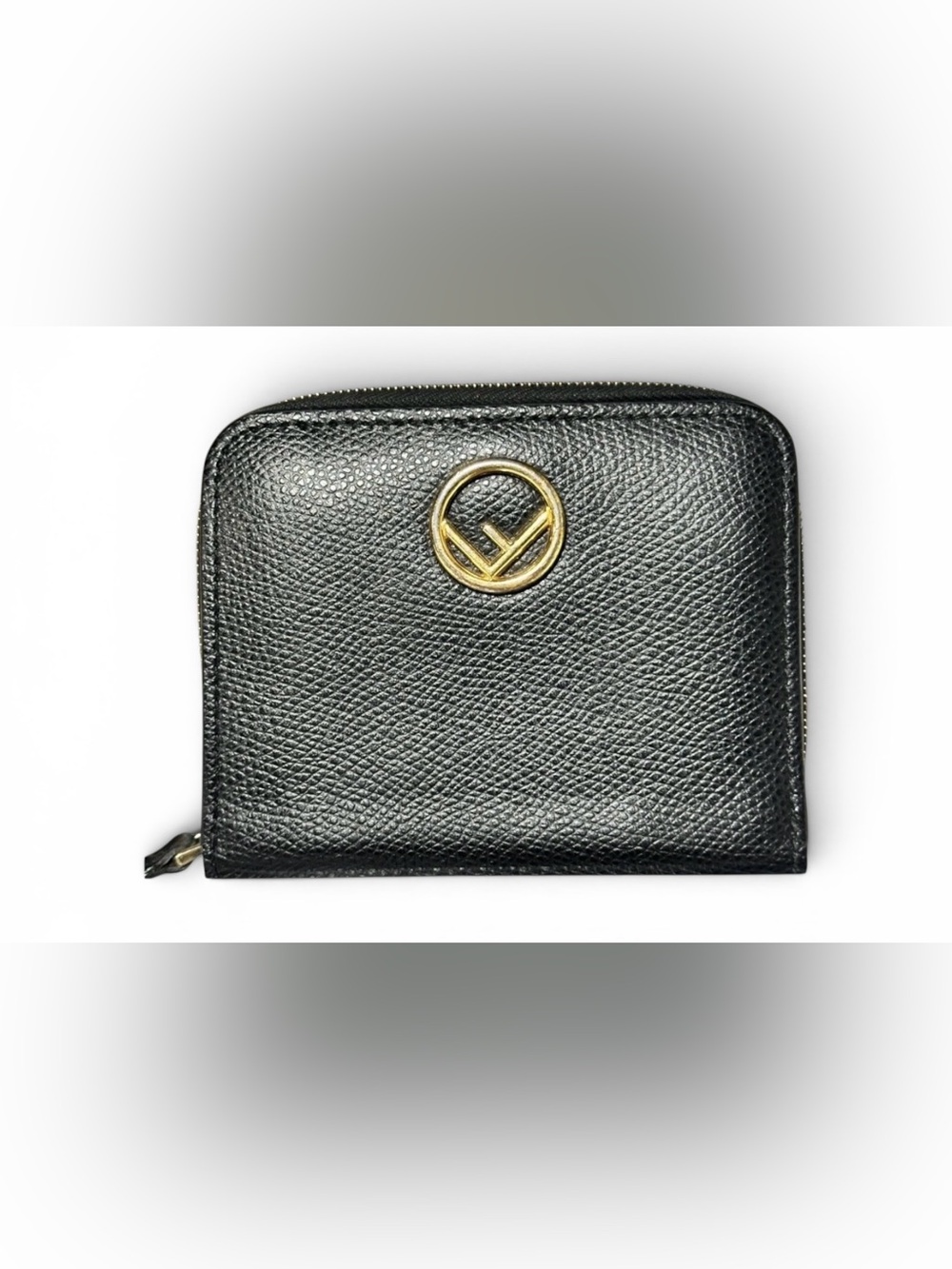 Fendi Black Bifold Leather Wallet Snap Zip Closure 8M0407 Includes COA